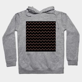 Black zigzag pattern Hoodie